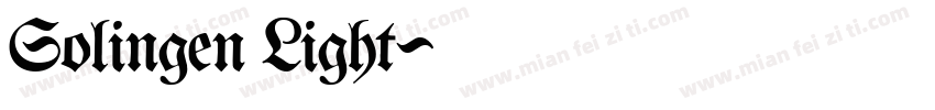 Solingen Light字体转换